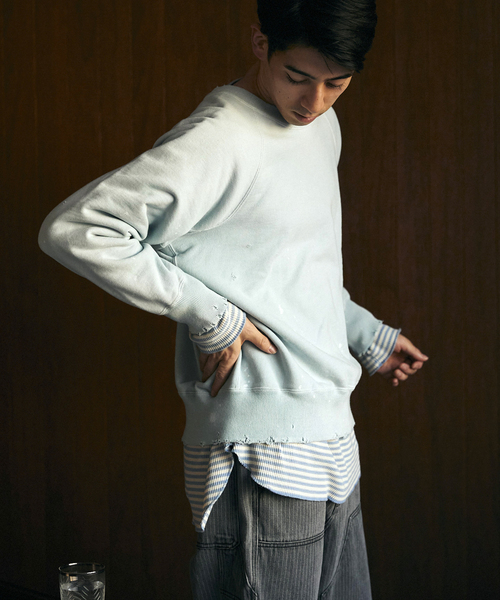 JOURNAL STANDARD relume（ジャーナルスタンダード　レリューム）の「【TEST / テスト】別注 ヴィンテージウォッシュスウェット（スウェット・メンズ・ブラック/グリーン/ネイビー・MEDIUM/LARGE）」の18枚目の写真