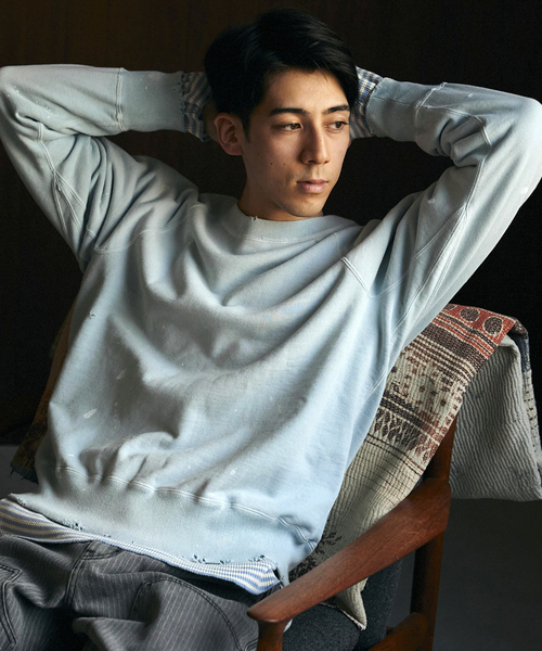 JOURNAL STANDARD relume（ジャーナルスタンダード　レリューム）の「【TEST / テスト】別注 ヴィンテージウォッシュスウェット（スウェット・メンズ・ブラック/グリーン/ネイビー・MEDIUM/LARGE）」の19枚目の写真