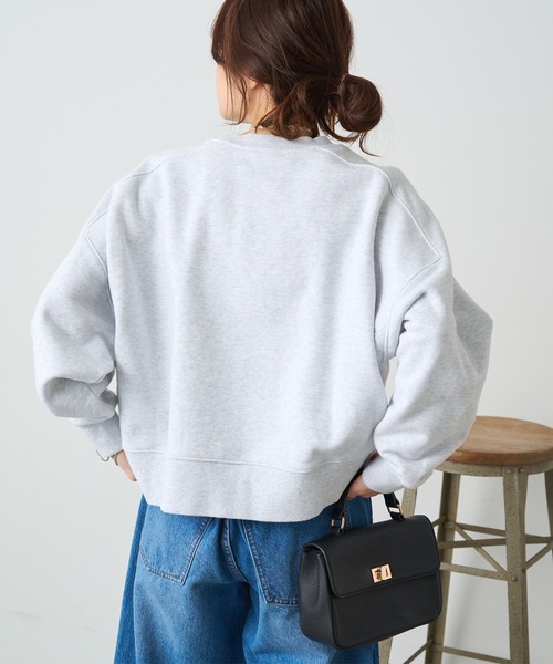 PUAL CE CIN(ピュアルセシン)の「パイルカット裏毛ロゴプリントプルオーバー(スウェット・レディース・ピンク/オフホワイト/ブルー/グレー・FREE)」の20枚目の写真