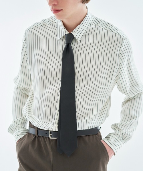 ESTNATION（エストネーション）の「ESTNATION / ラムレザータイ（ネクタイ・メンズ・ブラック・FREE）」の3枚目の写真