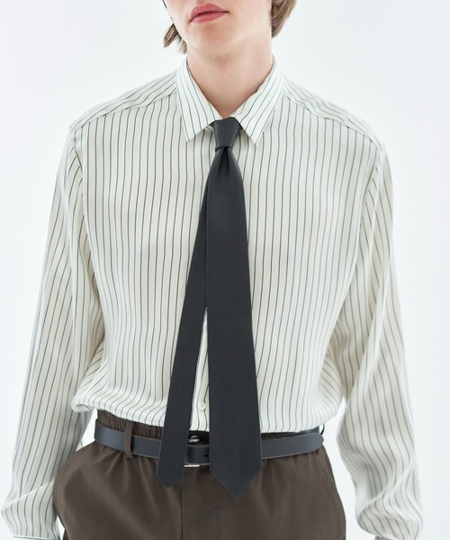 ESTNATION（エストネーション）の「ESTNATION / ラムレザータイ（ネクタイ・メンズ・ブラック・FREE）」の4枚目の写真