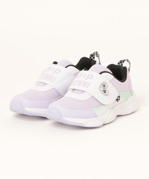 n☆p school(ニコプチスクール)の「n☆p school/ニコ☆プチスクール/キッズスニーカー/ニコプチスクール 069(スニーカー・キッズ・サックスブルー/ホワイト×グリーン/ラベンダー・19.0cm/20.0cm/21.0cm/21.5cm/22.0cm/22.5cm/23.0cm/23.5cm/24.0cm)」の6枚目の写真
