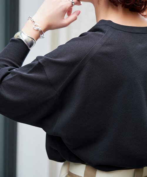 スピックアンドスパンSpick&Spanオーバーサイズラムウールvネック