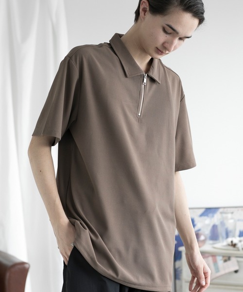 aimoha(アイモハ)の「aimoha men FUNCTIONAL POLO SHIRT ファンクショナルポロシャツ吸水速乾 (SS)(ポロシャツ・メンズ・ダークグレー/ホワイト/ブラック/チョコ・LARGE/X-LARGE/XX-LARGE/XXX-LARGE)」の4枚目の写真