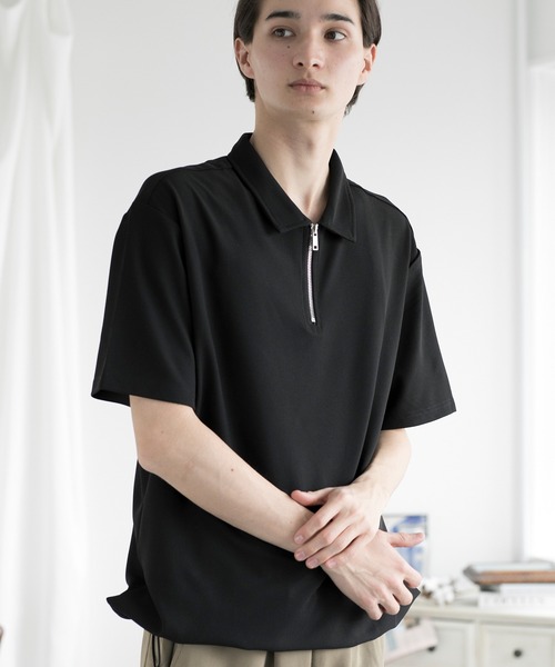 aimoha(アイモハ)の「aimoha men FUNCTIONAL POLO SHIRT ファンクショナルポロシャツ吸水速乾 (SS)(ポロシャツ・メンズ・ダークグレー/ホワイト/ブラック/チョコ・LARGE/X-LARGE/XX-LARGE/XXX-LARGE)」の3枚目の写真
