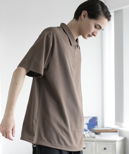 aimoha(アイモハ)の「aimoha men FUNCTIONAL POLO SHIRT ファンクショナルポロシャツ吸水速乾 (SS)(ポロシャツ・メンズ・ダークグレー/ホワイト/ブラック/チョコ・LARGE/X-LARGE/XX-LARGE/XXX-LARGE)」の13枚目の写真