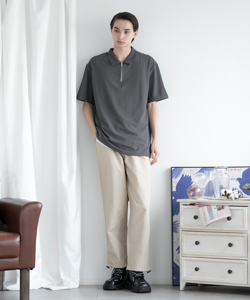 aimoha(アイモハ)の「aimoha men FUNCTIONAL POLO SHIRT ファンクショナルポロシャツ吸水速乾 (SS)(ポロシャツ・メンズ・ダークグレー/ホワイト/ブラック/チョコ・LARGE/X-LARGE/XX-LARGE/XXX-LARGE)」の16枚目の写真