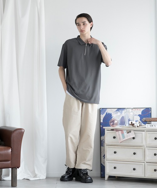 aimoha(アイモハ)の「aimoha men FUNCTIONAL POLO SHIRT ファンクショナルポロシャツ吸水速乾 (SS)(ポロシャツ・メンズ・ダークグレー/ホワイト/ブラック/チョコ・LARGE/X-LARGE/XX-LARGE/XXX-LARGE)」の18枚目の写真
