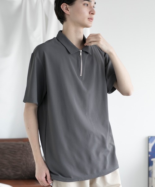 aimoha(アイモハ)の「aimoha men FUNCTIONAL POLO SHIRT ファンクショナルポロシャツ吸水速乾 (SS)(ポロシャツ・メンズ・ダークグレー/ホワイト/ブラック/チョコ・LARGE/X-LARGE/XX-LARGE/XXX-LARGE)」の19枚目の写真
