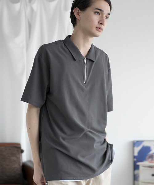 aimoha(アイモハ)の「aimoha men FUNCTIONAL POLO SHIRT ファンクショナルポロシャツ吸水速乾 (SS)(ポロシャツ・メンズ・ダークグレー/ホワイト/ブラック/チョコ・LARGE/X-LARGE/XX-LARGE/XXX-LARGE)」の21枚目の写真