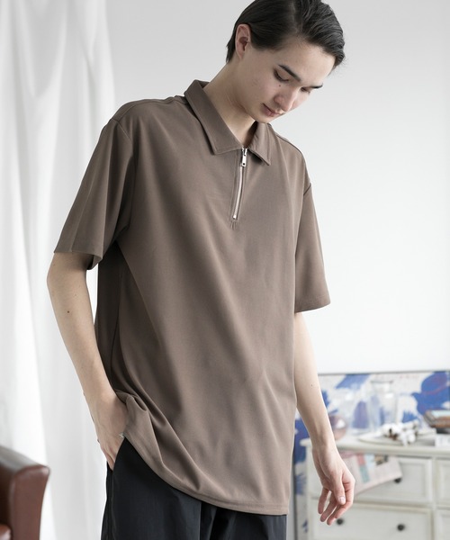 aimoha(アイモハ)の「aimoha men FUNCTIONAL POLO SHIRT ファンクショナルポロシャツ吸水速乾 (SS)(ポロシャツ・メンズ・ダークグレー/ホワイト/ブラック/チョコ・LARGE/X-LARGE/XX-LARGE/XXX-LARGE)」の11枚目の写真