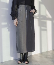 mysty woman | フロントZIPナロースカート 106941(スカート)