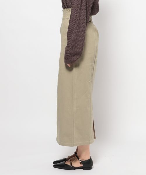 mysty woman（ミスティウーマン）の「フロントZIPナロースカート 106941（スカート・レディース・アイボリー/カーキ/チャコールグレー・FREE）」の8枚目の写真