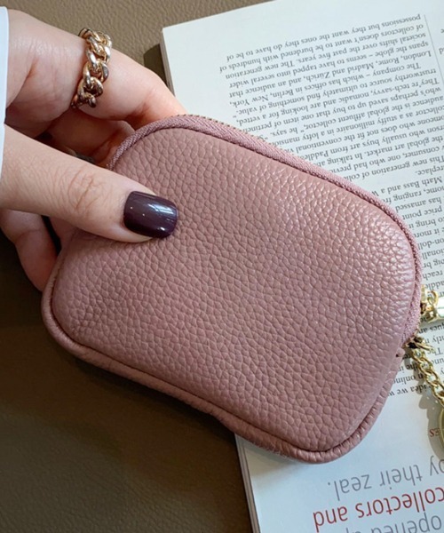 Pochi Pouch(ポチポーチ)の「Pochi Pouch/フェイク ソフトレザー ミニ ポーチ(コインケース・レディース・イエロー/ブラウン/ライトグリーン/ダークグリーン/グレイッシュブルー/アイボリー/ブラック/ライラック/ブラック系/ライラック系/グレー/カリビアンブルー/ワインレッド/カーキ/ピンク・FREE)」の14枚目の写真