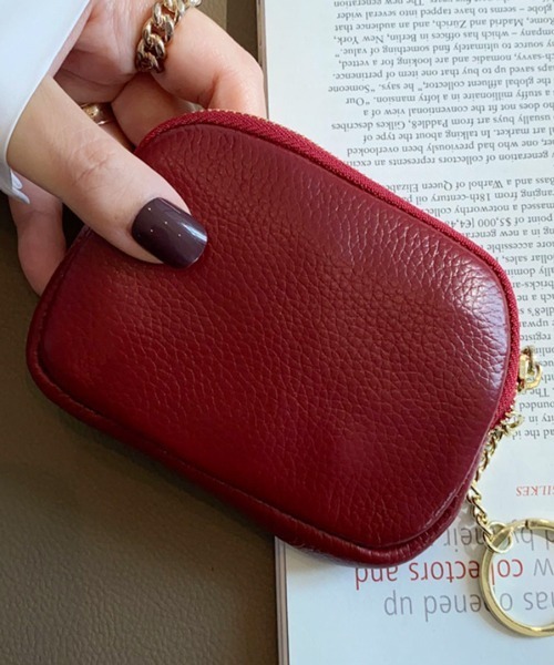 Pochi Pouch(ポチポーチ)の「Pochi Pouch/フェイク ソフトレザー ミニ ポーチ(コインケース・レディース・イエロー/ブラウン/ライトグリーン/ダークグリーン/グレイッシュブルー/アイボリー/ブラック/ライラック/ブラック系/ライラック系/グレー/カリビアンブルー/ワインレッド/カーキ/ピンク・FREE)」の15枚目の写真