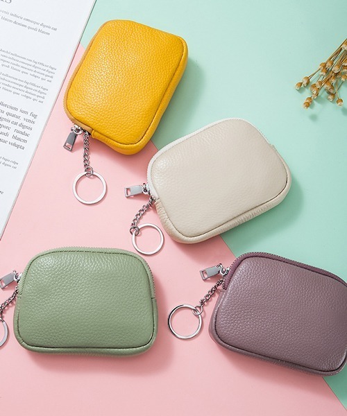 Pochi Pouch(ポチポーチ)の「Pochi Pouch/フェイク ソフトレザー ミニ ポーチ(コインケース・レディース・イエロー/ブラウン/ライトグリーン/ダークグリーン/グレイッシュブルー/アイボリー/ブラック/ライラック/ブラック系/ライラック系/グレー/カリビアンブルー/ワインレッド/カーキ/ピンク・FREE)」の17枚目の写真