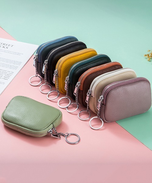 Pochi Pouch(ポチポーチ)の「Pochi Pouch/フェイク ソフトレザー ミニ ポーチ(コインケース・レディース・イエロー/ブラウン/ライトグリーン/ダークグリーン/グレイッシュブルー/アイボリー/ブラック/ライラック/ブラック系/ライラック系/グレー/カリビアンブルー/ワインレッド/カーキ/ピンク・FREE)」の16枚目の写真