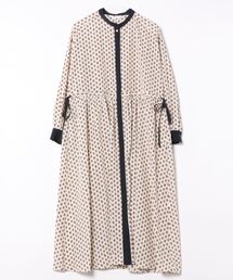 NICOLE white | 柄デシン切替ワンピース(ワンピース)