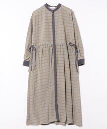 NICOLE white | 柄デシン切替ワンピース(ワンピース)