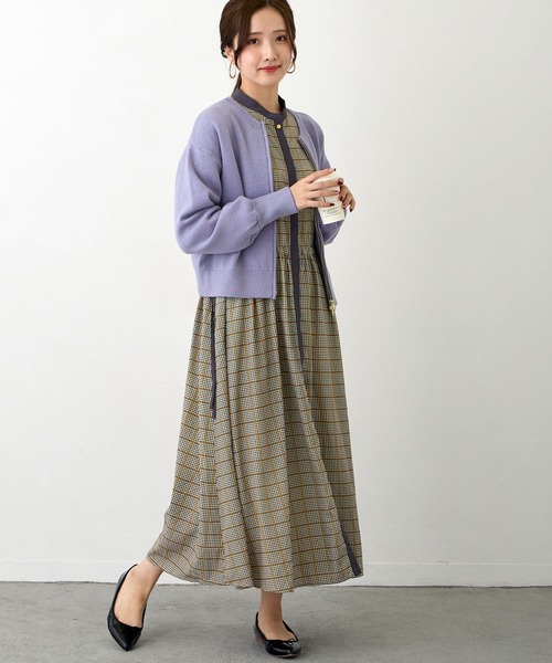 NICOLE white(ニコルホワイト)の「柄デシン切替ワンピース(ワンピース・レディース・その他4/その他1/その他3・FREE)」の4枚目の写真