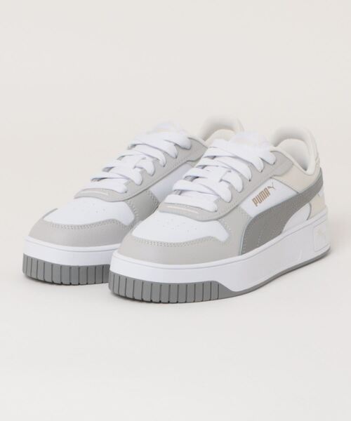 PUMA(プーマ)の「《PUMA》キャリーナ ストリート(スニーカー・レディース・ホワイト系その他/ホワイト×グレー/ホワイト系その他2/ホワイト×パープル/ホワイト系その他3・22.0cm/22.5cm/23.0cm/23.5cm/24.0cm/24.5cm/25.0cm/25.5cm/26.0cm)」の2枚目の写真