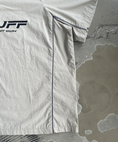 SHAGGIE（シャギー）の「オーバーサッカーユニフォームロゴナイロンTシャツ（Tシャツ/カットソー・レディース・チャコールグレー/ホワイト/グレー・FREE）」の18枚目の写真