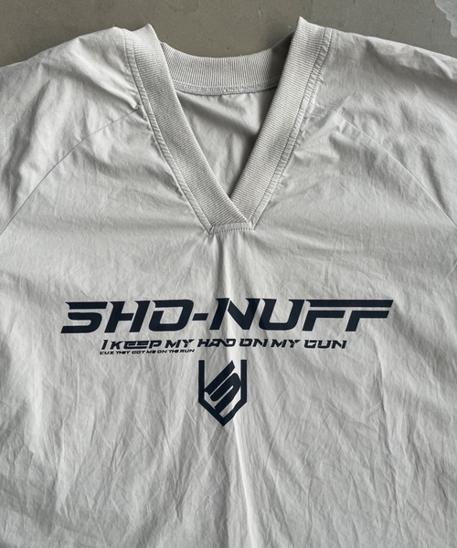 SHAGGIE（シャギー）の「オーバーサッカーユニフォームロゴナイロンTシャツ（Tシャツ/カットソー・レディース・チャコールグレー/ホワイト/グレー・FREE）」の19枚目の写真