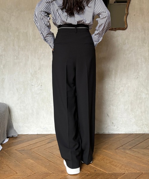 AnnMiru（アンミル）の「【ZOZO限定】ハイウエストベルトワイドパンツ