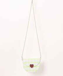Pochi Pouch/ハート チェック柄 ミニ チェーンショルダー