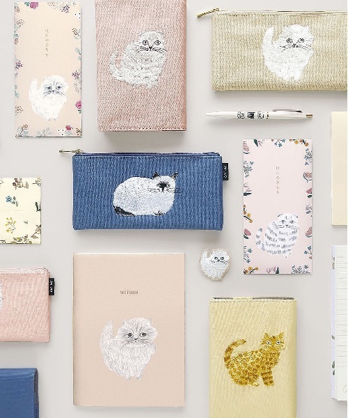 franche lippee - 【新品】yukiemon ユキエモン テキスタイル スマホ手帳 ねこあつめ フランシュリッペ ねこ図鑑 生地 50cm角 クリエイション