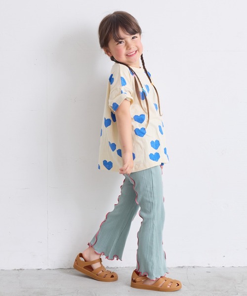 CALMIA（カルミア）の「リブメローフレアーパンツ（90～150cm）（その他パンツ・キッズ・イエロー/ラベンダー/グリーン・90/100/110/120/130/140/150）」の9枚目の写真