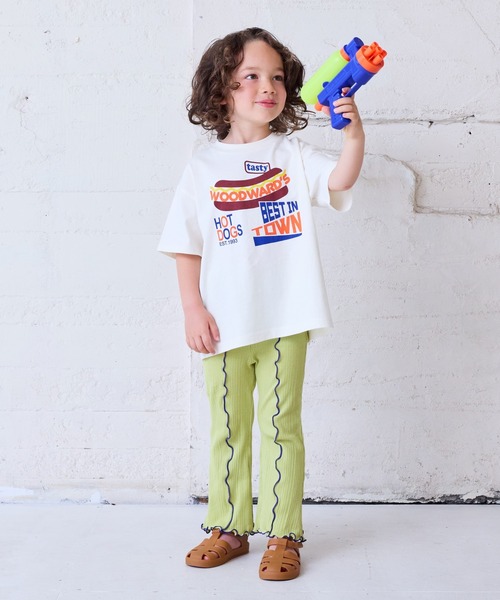 CALMIA（カルミア）の「リブメローフレアーパンツ（90～150cm）（その他パンツ・キッズ・イエロー/ラベンダー/グリーン・90/100/110/120/130/140/150）」の18枚目の写真