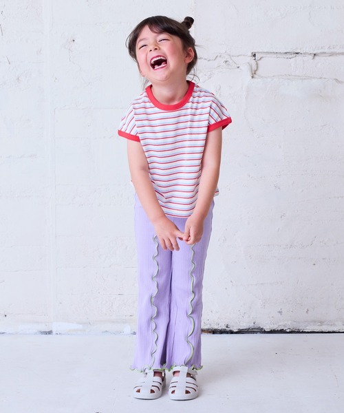 CALMIA（カルミア）の「リブメローフレアーパンツ（90～150cm）（その他パンツ・キッズ・イエロー/ラベンダー/グリーン・90/100/110/120/130/140/150）」の14枚目の写真