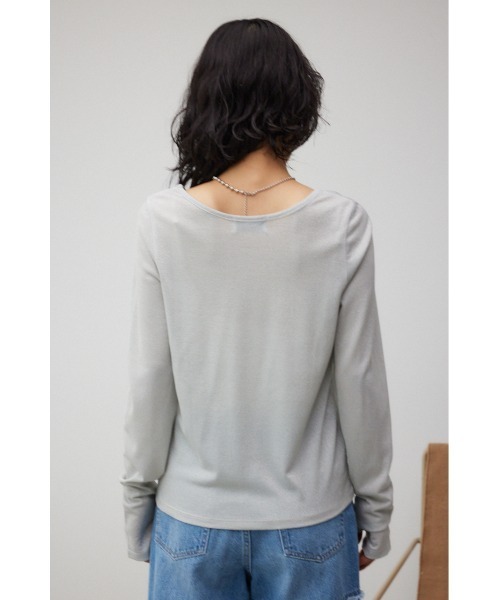 AZUL by moussy(アズールバイマウジー)の「タイトラメカットソー(Tシャツ/カットソー・レディース・ブラック/ライトグレー・FREE)」の19枚目の写真