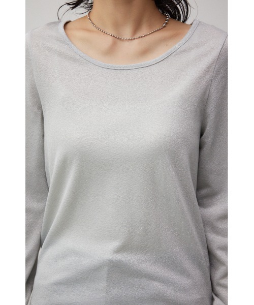 AZUL by moussy(アズールバイマウジー)の「タイトラメカットソー(Tシャツ/カットソー・レディース・ブラック/ライトグレー・FREE)」の20枚目の写真