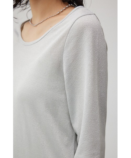 AZUL by moussy(アズールバイマウジー)の「タイトラメカットソー(Tシャツ/カットソー・レディース・ブラック/ライトグレー・FREE)」の21枚目の写真