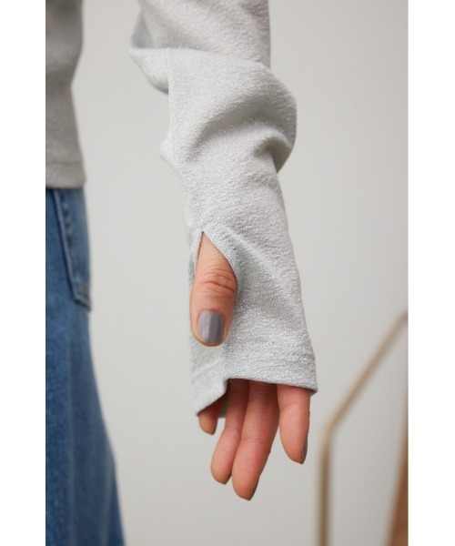 AZUL by moussy(アズールバイマウジー)の「タイトラメカットソー(Tシャツ/カットソー・レディース・ブラック/ライトグレー・FREE)」の22枚目の写真