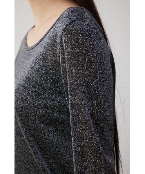 AZUL by moussy(アズールバイマウジー)の「タイトラメカットソー(Tシャツ/カットソー・レディース・ブラック/ライトグレー・FREE)」の10枚目の写真