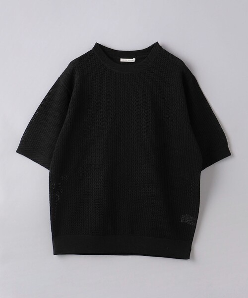 UNITED ARROWS（ユナイテッドアローズ）の「透かし編み ギマ ニット Tシャツ（Tシャツ/カットソー・メンズ・オフホワイト/ブラック/オリーブ/オレンジ・XL/S/M/L）」の2枚目の写真
