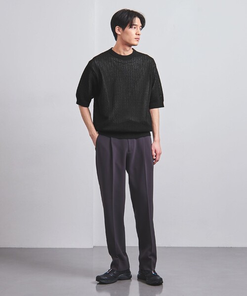 UNITED ARROWS（ユナイテッドアローズ）の「透かし編み ギマ ニット Tシャツ（Tシャツ/カットソー・メンズ・オフホワイト/ブラック/オリーブ/オレンジ・XL/S/M/L）」の8枚目の写真