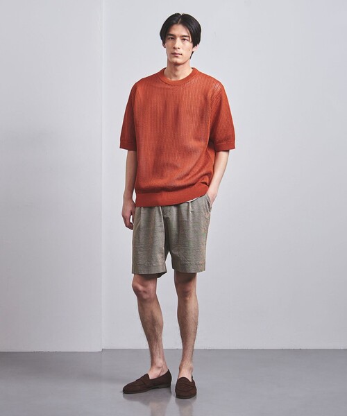 UNITED ARROWS（ユナイテッドアローズ）の「透かし編み ギマ ニット Tシャツ（Tシャツ/カットソー・メンズ・オフホワイト/ブラック/オリーブ/オレンジ・XL/S/M/L）」の13枚目の写真