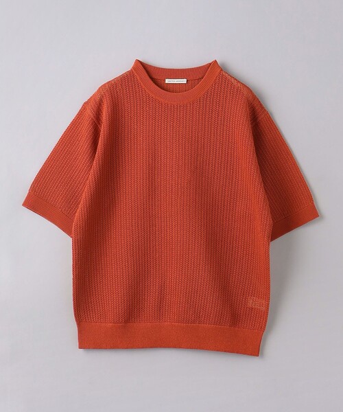 【FUMIKA_UCHIDA】かぎ編み　ニット　半袖　オレンジ UNITED ARROWS（ユナイテッドアローズ）の「透かし編み ギマ