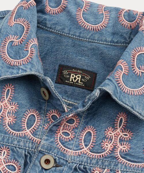 RRL（ダブル アール エル）の「エンブロイダリー デニム ジャケット（デニムジャケット・レディース・ブルー・3/4/2/1/5）」の9枚目の写真
