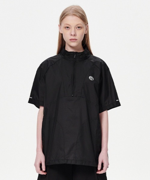 MAHAGRID（マハグリッド）の「『mahagrid/マハグリッド』 HALF ZIP PANNEL WINDBREAKER/ハーフジップウインドブレーカー（その他アウター・メンズ・ブラック/グレー・L）」の19枚目の写真