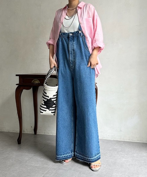 DouDou（ドゥドゥ）の「フレンチリネンシャツ（シャツ/ブラウス・レディース・アイボリー/ピンク/チャコールグレー・FREE）」の22枚目の写真