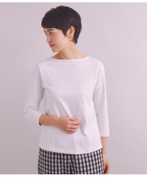 SIPULI | ［Elama］Organic Cotton Cross Jersey ボートネックプルオーバー(Tシャツ/カットソー)
