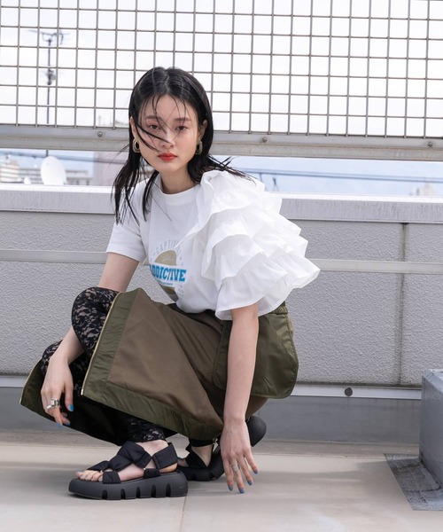 bohmal(ボマール)の「レースレギンス(レギンス/スパッツ・レディース・ブラック/ライム/ブルー・FREE)」の10枚目の写真