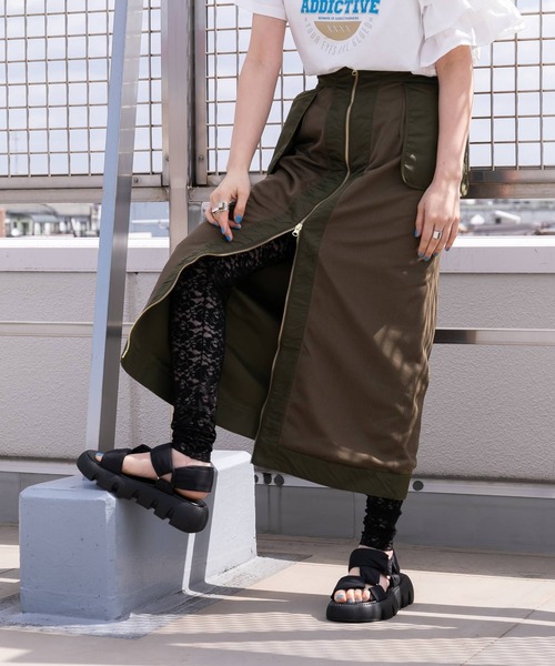 bohmal(ボマール)の「レースレギンス(レギンス/スパッツ・レディース・ブラック/ライム/ブルー・FREE)」の12枚目の写真