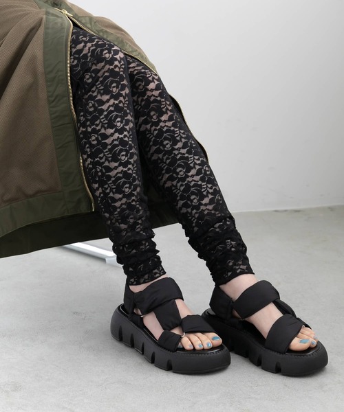 bohmal(ボマール)の「レースレギンス(レギンス/スパッツ・レディース・ブラック/ライム/ブルー・FREE)」の4枚目の写真