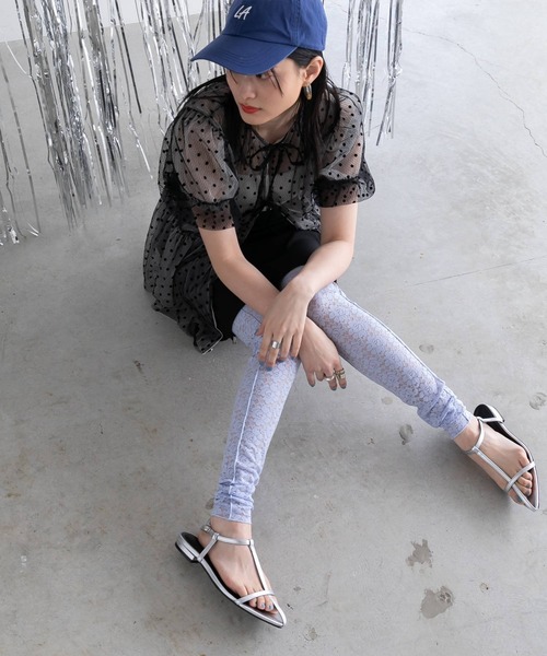 bohmal(ボマール)の「レースレギンス(レギンス/スパッツ・レディース・ブラック/ライム/ブルー・FREE)」の16枚目の写真